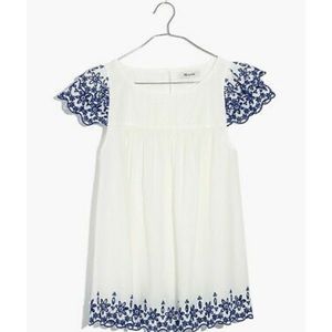Madewell Embroidered Story Top Daisy Embroidery